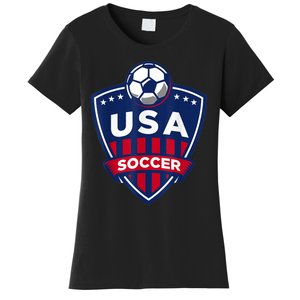 USA Soccer Team Support The Team Shirt USA Flag Football TShirt Women's T-Shirt