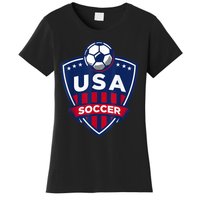 USA Soccer Team Support The Team Shirt USA Flag Football TShirt Women's T-Shirt