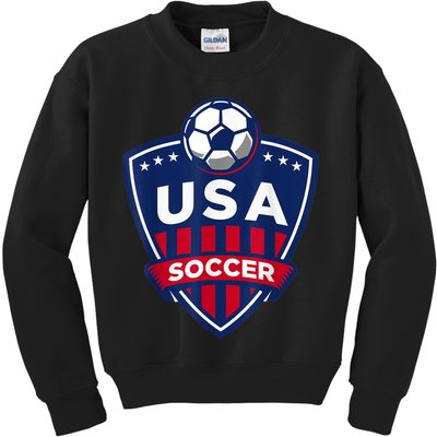 USA Soccer Team Support The Team Shirt USA Flag Football TShirt Kids Sweatshirt