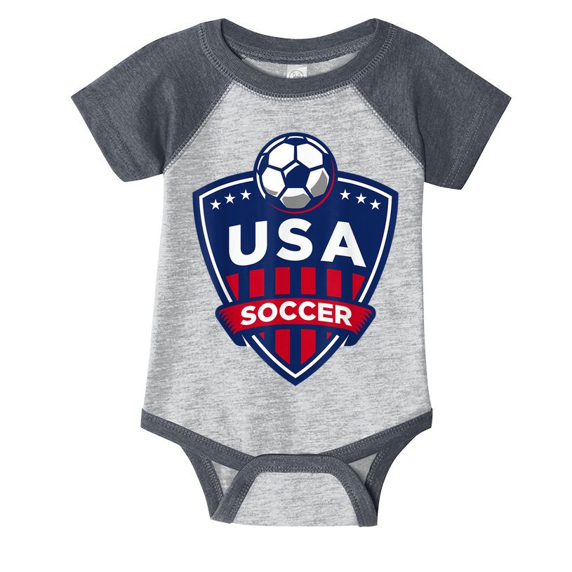 USA Soccer Team Support The Team Shirt USA Flag Football TShirt Infant Baby Jersey Bodysuit