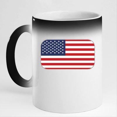 US Team Flag American Clothing For Sports Events 11oz Black Color Changing Mug