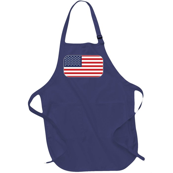 US Team Flag American Clothing For Sports Events Full-Length Apron With Pockets