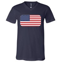 US Team Flag American Clothing For Sports Events V-Neck T-Shirt