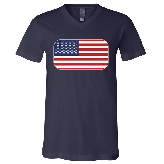 US Team Flag American Clothing For Sports Events V-Neck T-Shirt