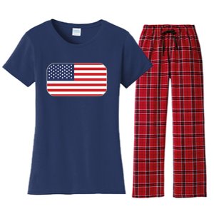 US Team Flag American Clothing For Sports Events Women's Flannel Pajama Set