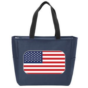 US Team Flag American Clothing For Sports Events Zip Tote Bag