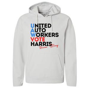 Union Strong Uaw For Harris 2024 Performance Fleece Hoodie