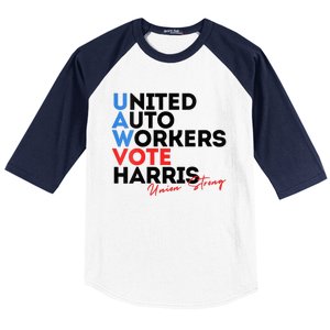 Union Strong Uaw For Harris 2024 Baseball Sleeve Shirt