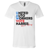 Union Strong Uaw For Harris 2024 V-Neck T-Shirt