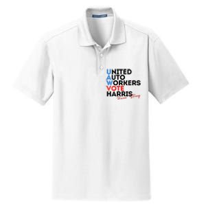 Union Strong Uaw For Harris 2024 Dry Zone Grid Polo