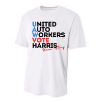 Union Strong Uaw For Harris 2024 Performance Sprint T-Shirt