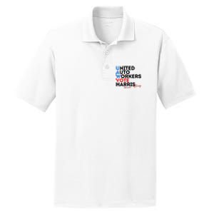 Union Strong Uaw For Harris 2024 PosiCharge RacerMesh Polo