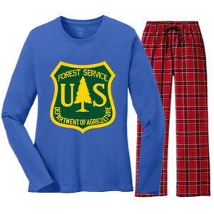 United States Us Forest Service Departt Of Agriculture Gift Women's Long Sleeve Flannel Pajama Set 