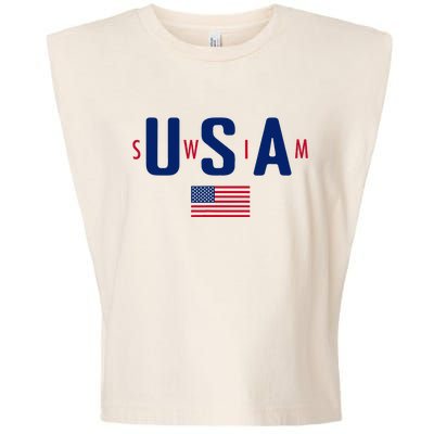 Usa Swim  Usa Summer Swimming 2024 Games Garment-Dyed Women's Muscle Tee