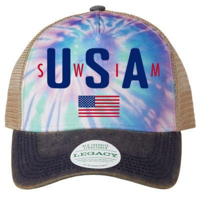 Usa Swim  Usa Summer Swimming 2024 Games Legacy Tie Dye Trucker Hat