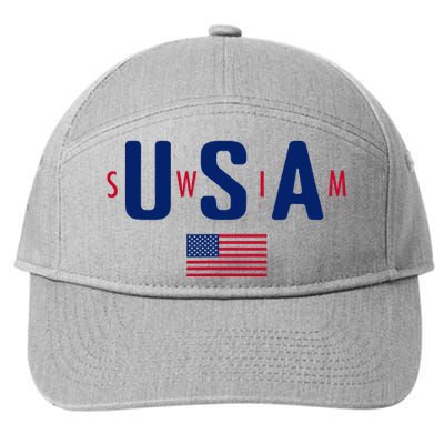 Usa Swim  Usa Summer Swimming 2024 Games 7-Panel Snapback Hat