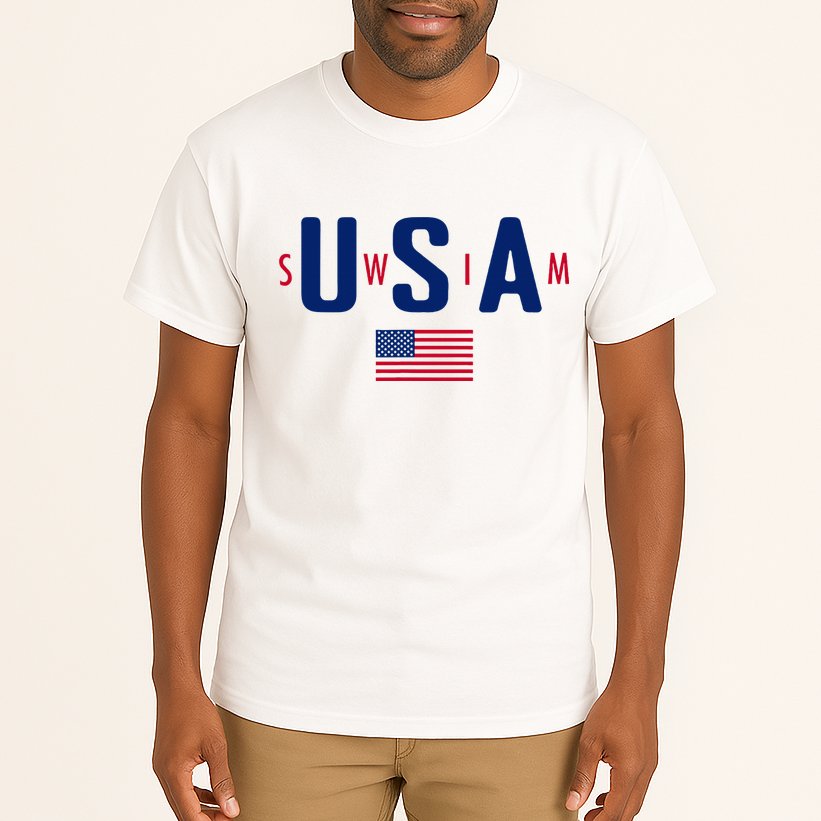 Usa Swim  Usa Summer Swimming 2024 Games Tall T-Shirt