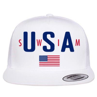 Usa Swim  Usa Summer Swimming 2024 Games Flat Bill Trucker Hat