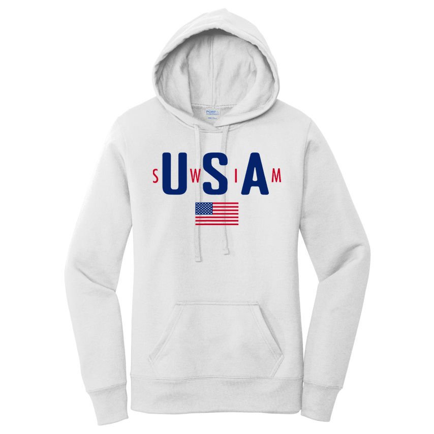 Usa Swim  Usa Summer Swimming 2024 Games Women's Pullover Hoodie