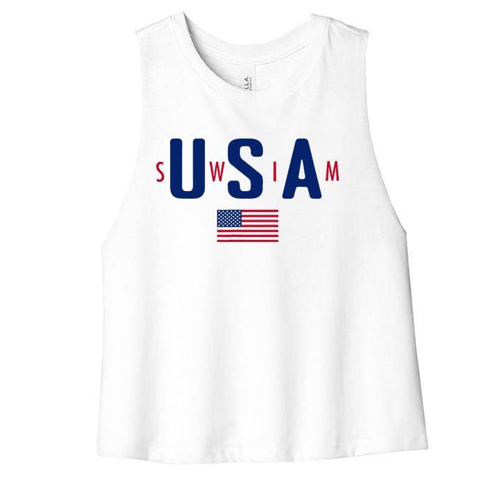 Usa Swim  Usa Summer Swimming 2024 Games Women's Racerback Cropped Tank