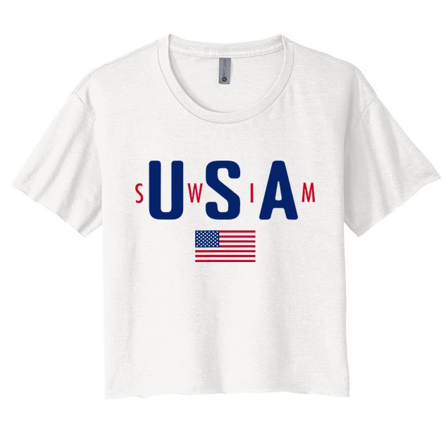 Usa Swim  Usa Summer Swimming 2024 Games Crop Top