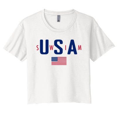 Usa Swim  Usa Summer Swimming 2024 Games Women's Crop Top Tee