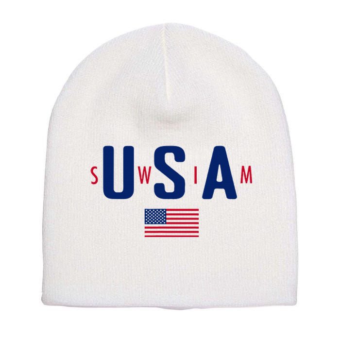 Usa Swim  Usa Summer Swimming 2024 Games Short Acrylic Beanie