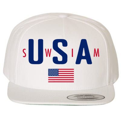 Usa Swim  Usa Summer Swimming 2024 Games Wool Snapback Cap