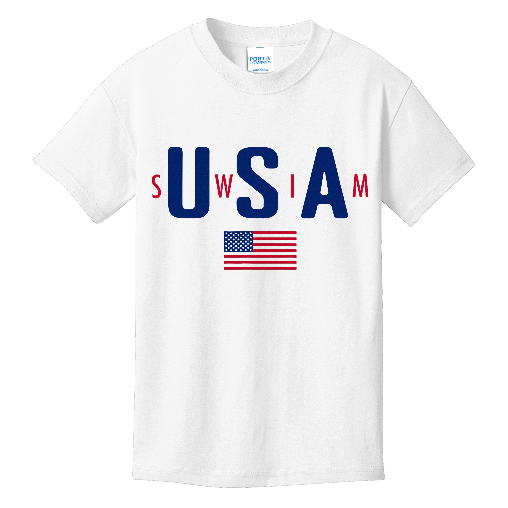 Usa Swim  Usa Summer Swimming 2024 Games Kids T-Shirt