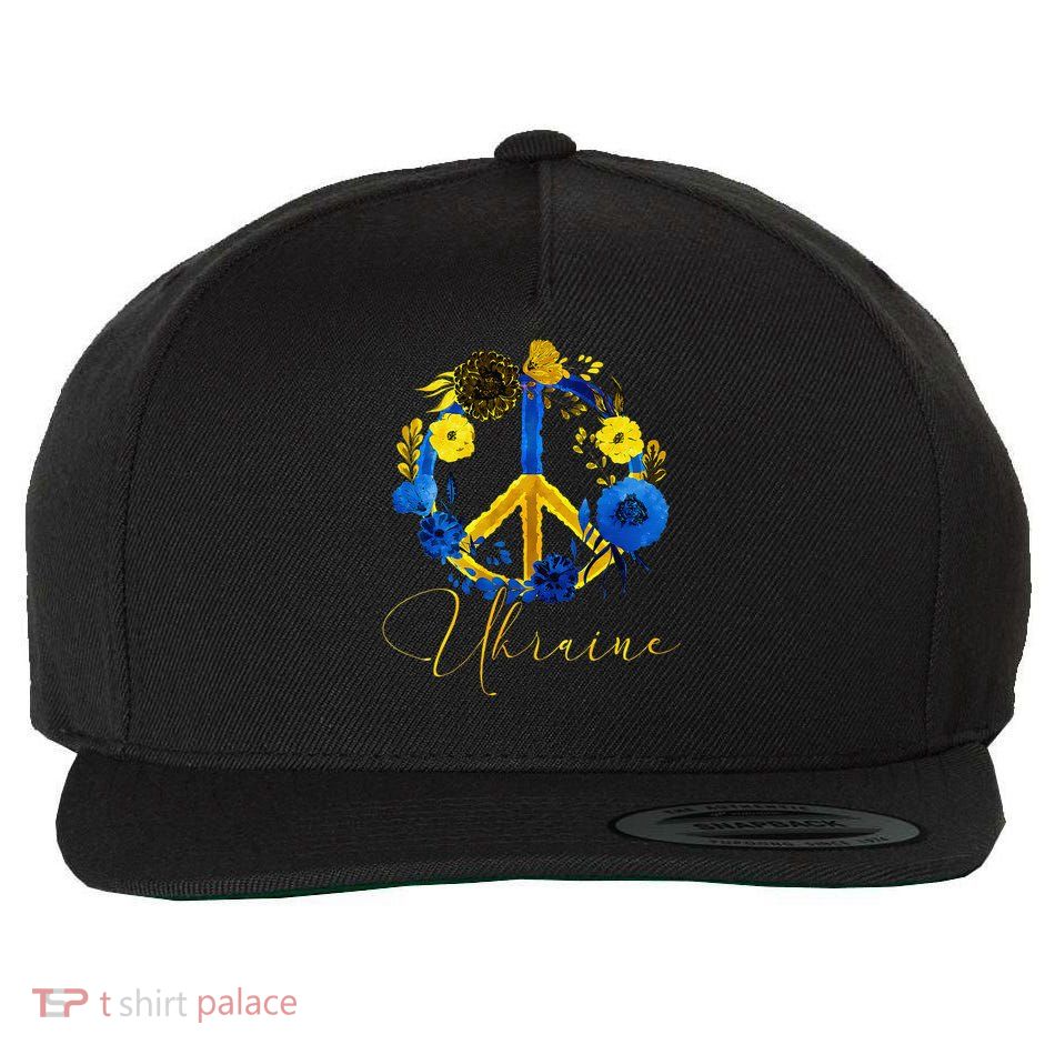 Ukraine Sunflower Ukrainian Flag I Stand With Ukraine Wool Snapback Cap