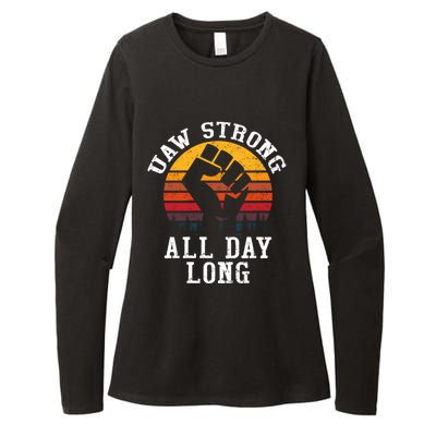 UAW Strong UAW Proud Union Pride UAW Laborer Worker Womens CVC Long Sleeve Shirt