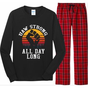 UAW Strong UAW Proud Union Pride UAW Laborer Worker Long Sleeve Pajama Set