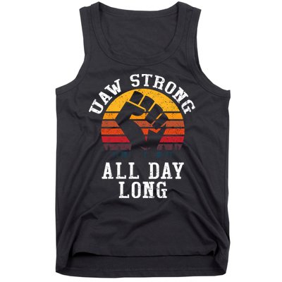 UAW Strong UAW Proud Union Pride UAW Laborer Worker Tank Top