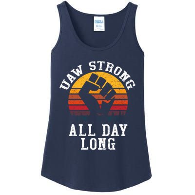 UAW Strong UAW Proud Union Pride UAW Laborer Worker Ladies Essential Tank