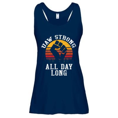 UAW Strong UAW Proud Union Pride UAW Laborer Worker Ladies Essential Flowy Tank