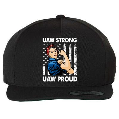 UAW Strong UAW Proud Union Pride UAW Laborer Worker Wool Snapback Cap