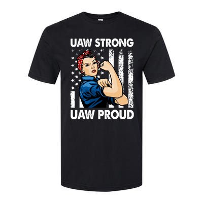 UAW Strong UAW Proud Union Pride UAW Laborer Worker Softstyle® CVC T-Shirt