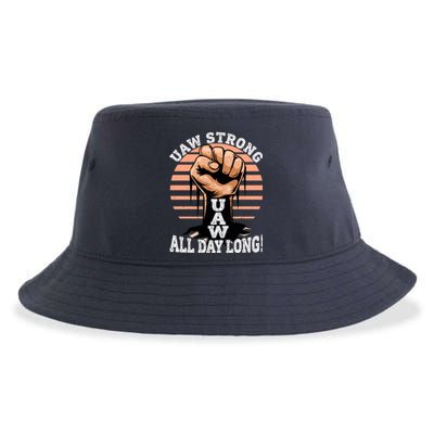 UAW Strong UAW Proud Union Pride UAW Laborer Worker Sustainable Bucket Hat