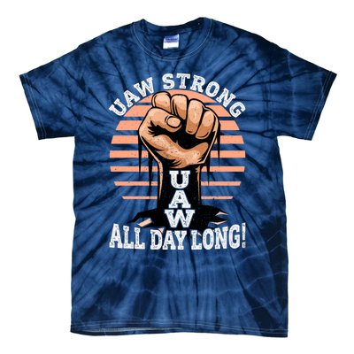 UAW Strong UAW Proud Union Pride UAW Laborer Worker Tie-Dye T-Shirt