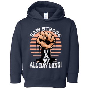 UAW Strong UAW Proud Union Pride UAW Laborer Worker Toddler Hoodie