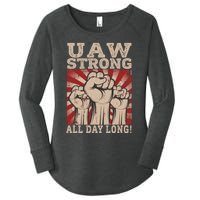 UAW Strong UAW Proud Union Pride UAW Laborer Worker Women's Perfect Tri Tunic Long Sleeve Shirt