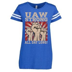 UAW Strong UAW Proud Union Pride UAW Laborer Worker Enza Ladies Jersey Football T-Shirt