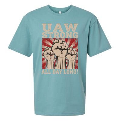 UAW Strong UAW Proud Union Pride UAW Laborer Worker Sueded Cloud Jersey T-Shirt