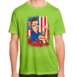 United States Unbreakable Roses Usa Flag 4th Of July Cute Gift Adult ChromaSoft Performance T-Shirt