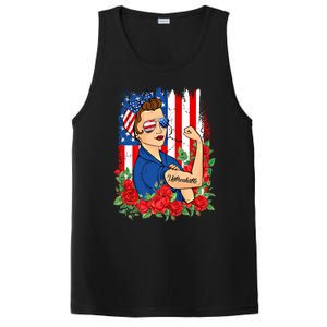 United States Unbreakable Roses Usa Flag 4th Of July Cute Gift PosiCharge Competitor Tank