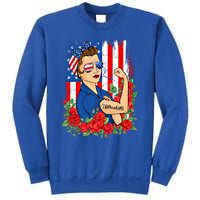 United States Unbreakable Roses Usa Flag 4th Of July Cute Gift Sweatshirt