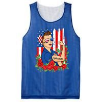 United States Unbreakable Roses Usa Flag 4th Of July Cute Gift Mesh Reversible Basketball Jersey Tank