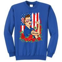 United States Unbreakable Roses Usa Flag 4th Of July Cute Gift Tall Sweatshirt