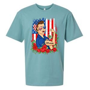 United States Unbreakable Roses Usa Flag 4th Of July Cute Gift Sueded Cloud Jersey T-Shirt