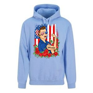 United States Unbreakable Roses Usa Flag 4th Of July Cute Gift Unisex Surf Hoodie